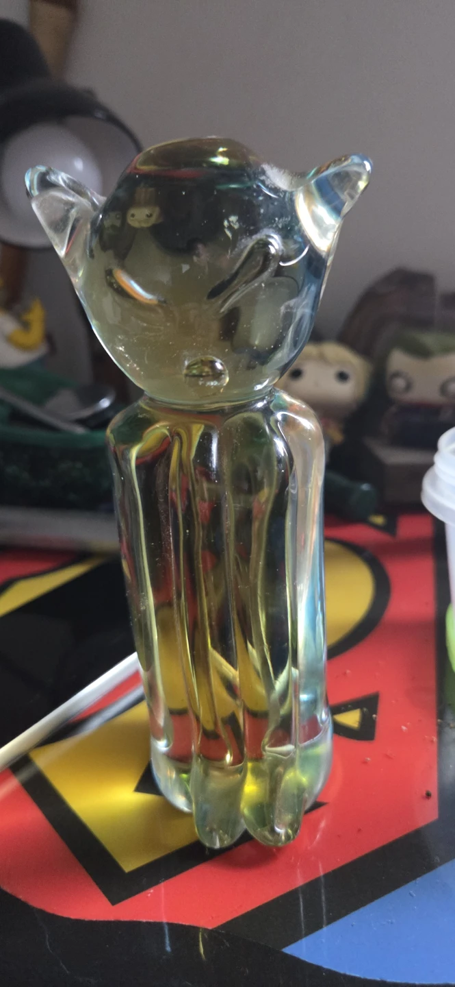 Handmade Murano Glass Cat Figure