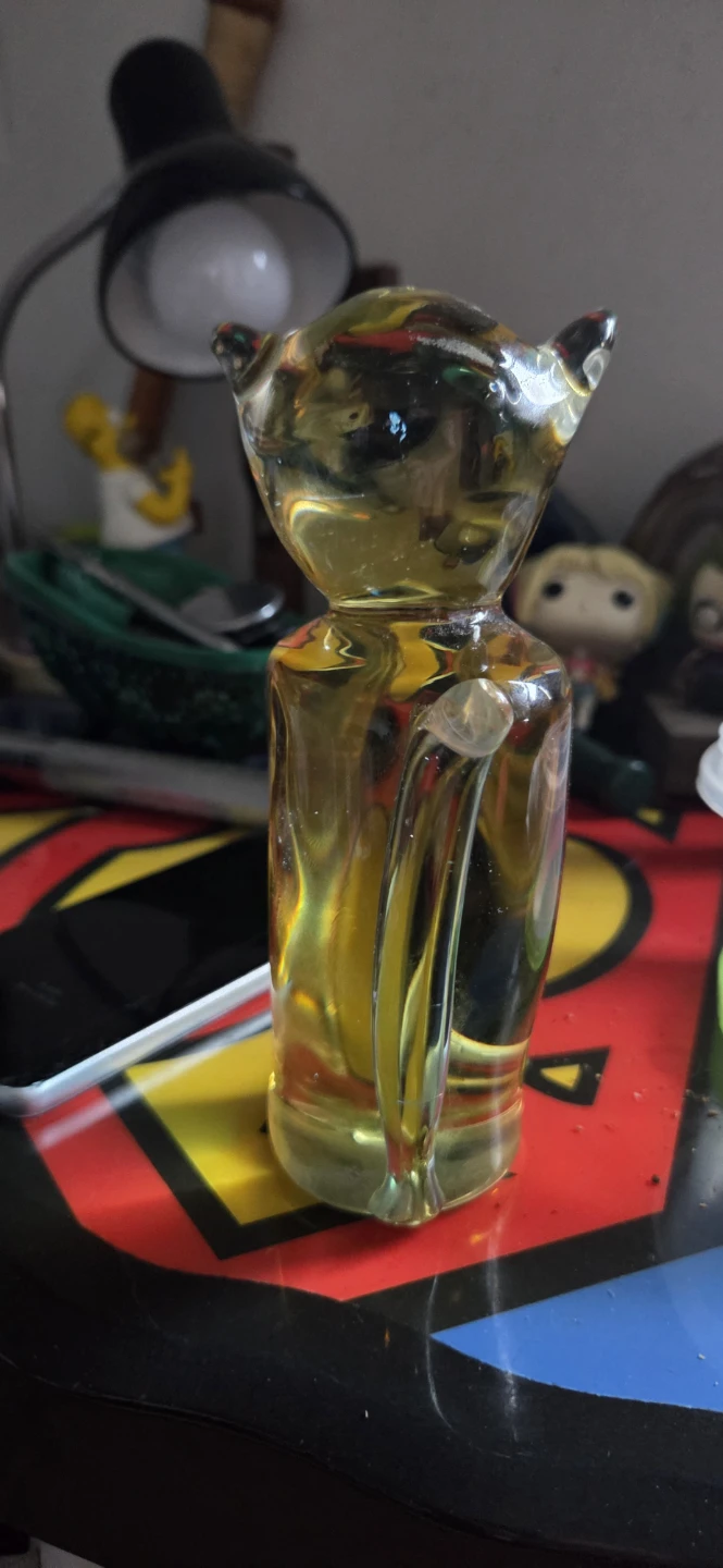 Handmade Murano Glass Cat Figure - photo 3