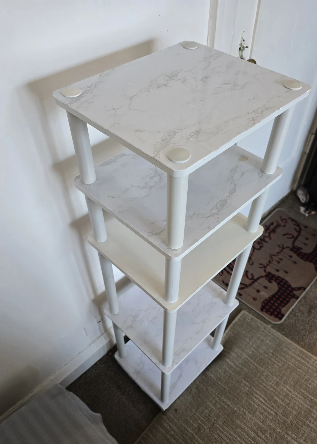 White 4-Tier Shelving Unit - photo 2