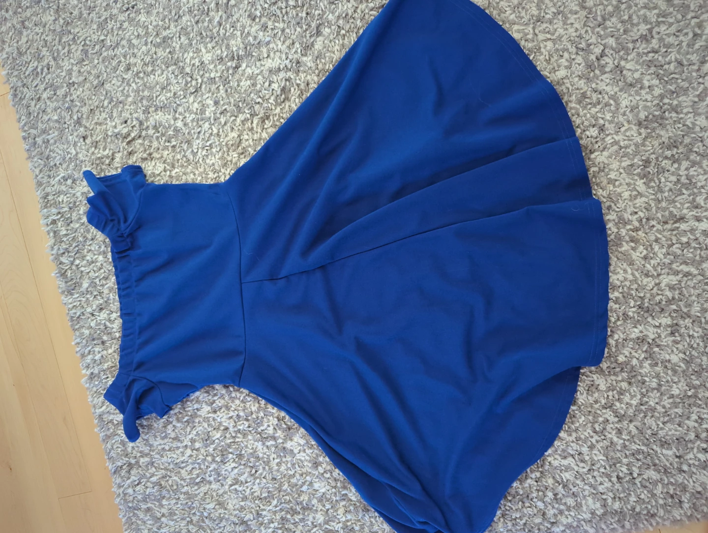 Blue Off-the-Shoulder High-Low Dress - photo 2