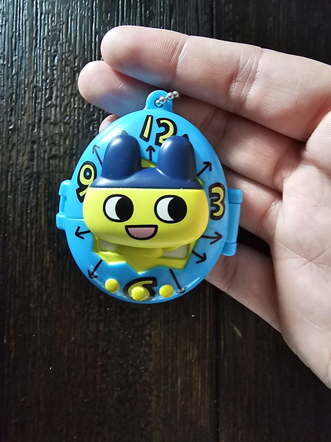 Blue Tamagotchi Keychain