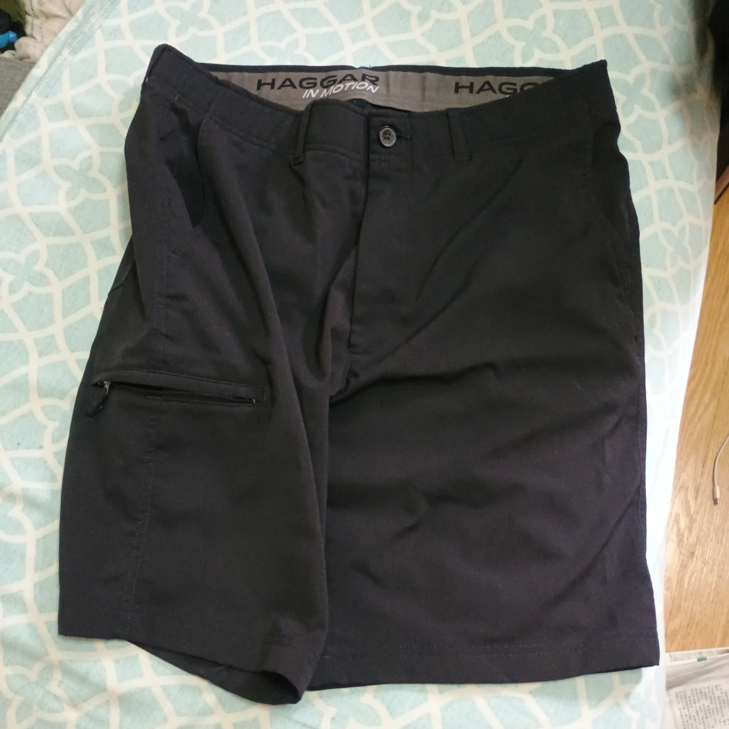 Haggar In Motion Shorts Size 36 Black