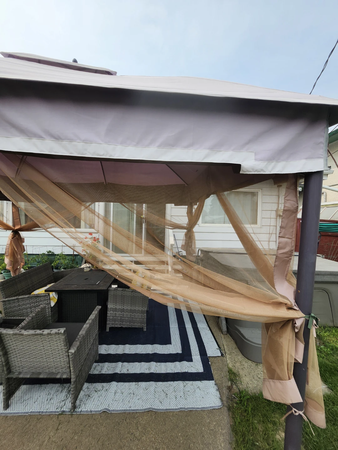 Outdoor Gazebo with Mosquito Netting