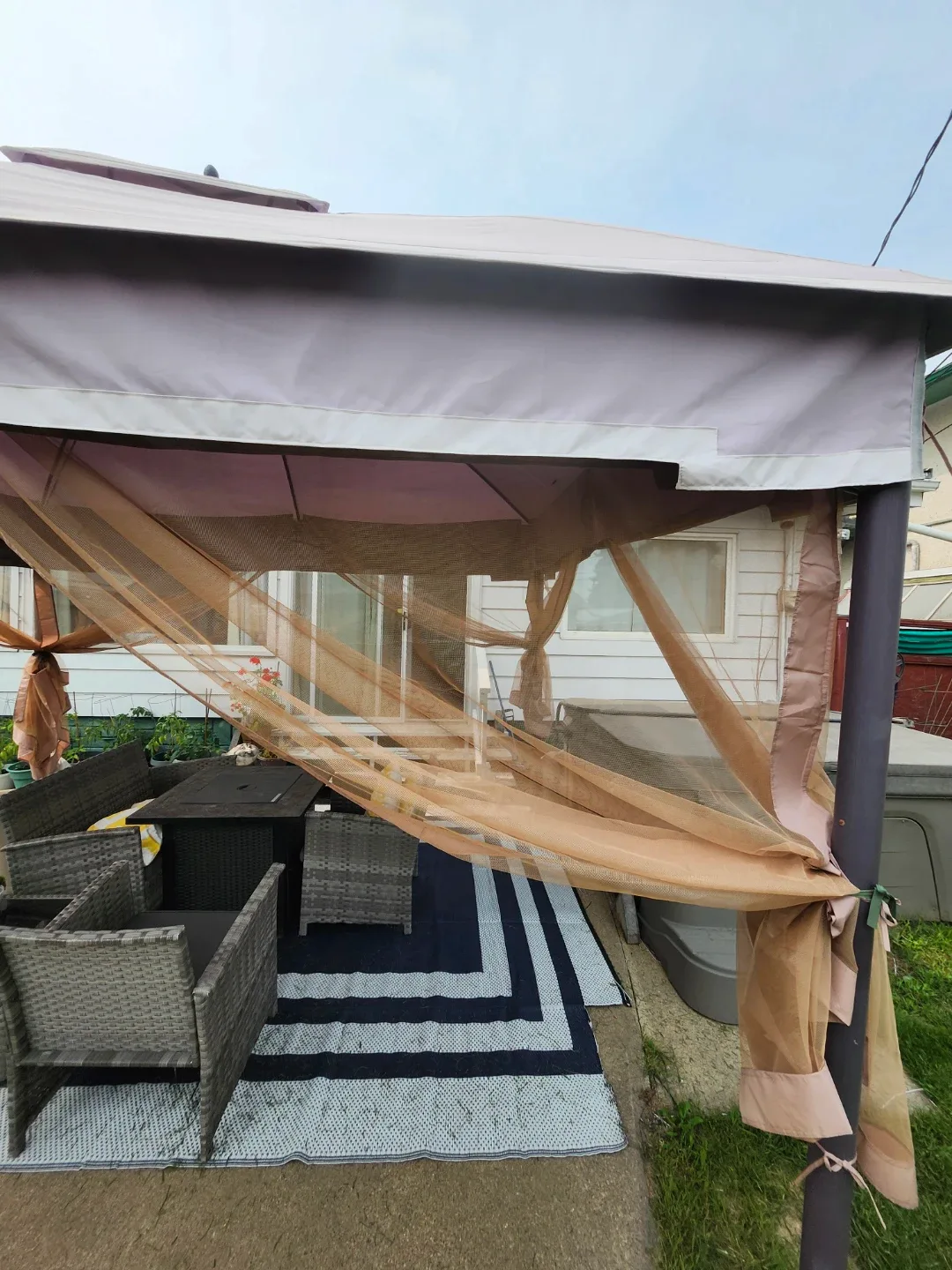 Outdoor Gazebo with Mosquito Netting