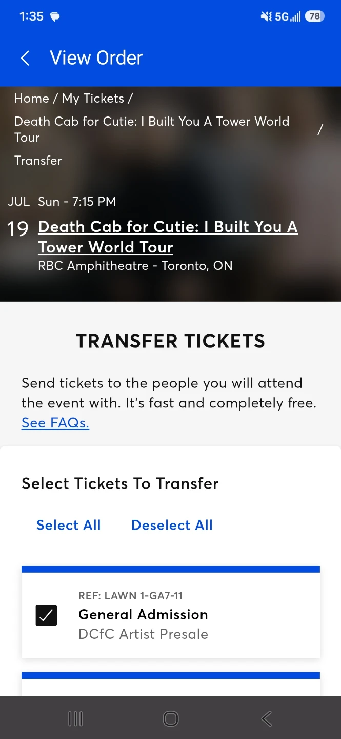 Death Cab for Cutie: I Built You A Tower World Tour Ticket