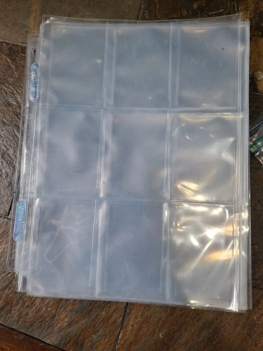 Lot of Plastic Trading Card Sleeves and Pages