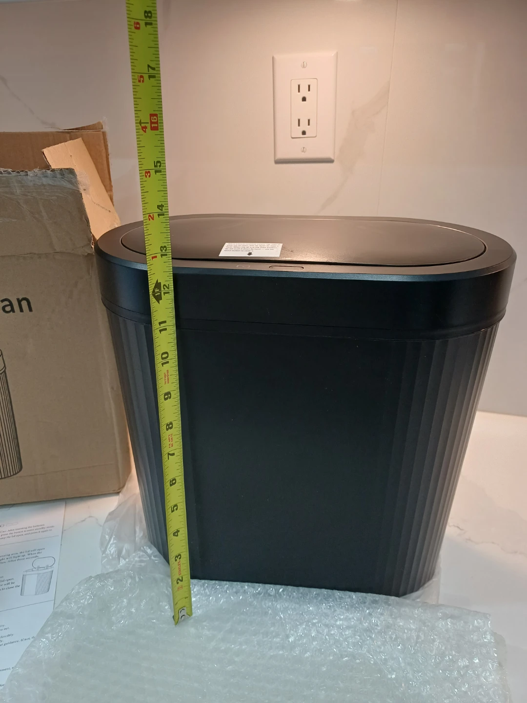 Black Smart Trash Can