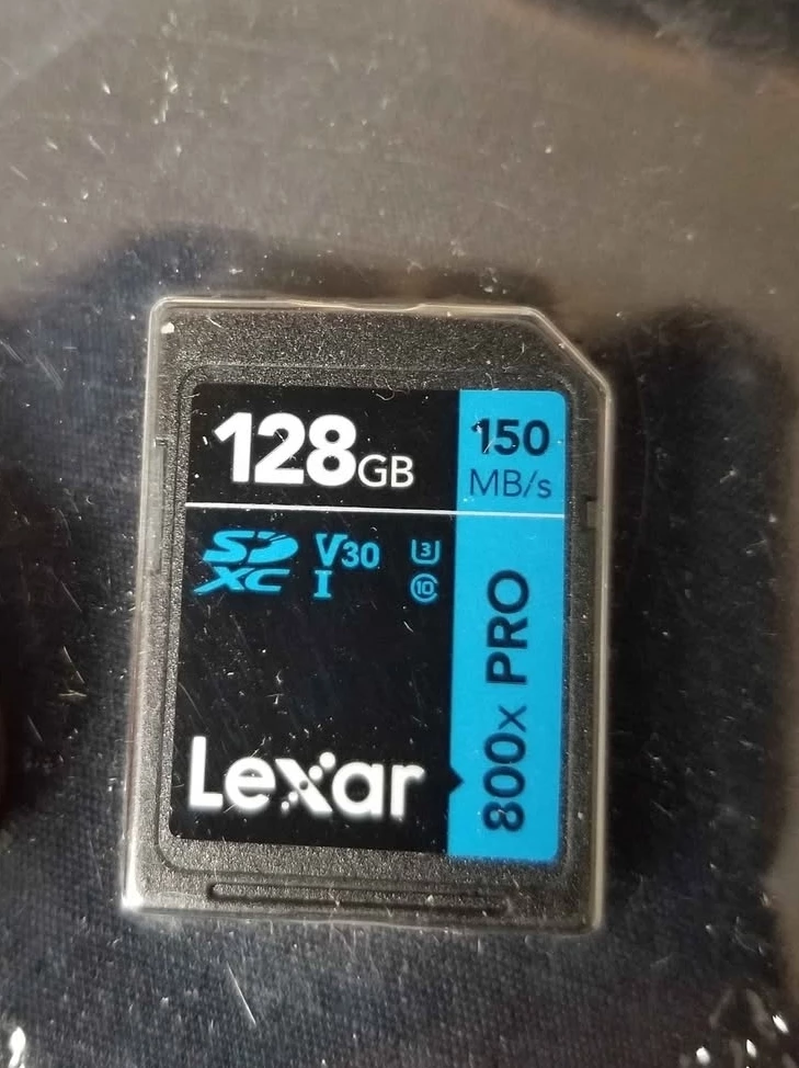 Lexar SD card 128gb, 800x Pro