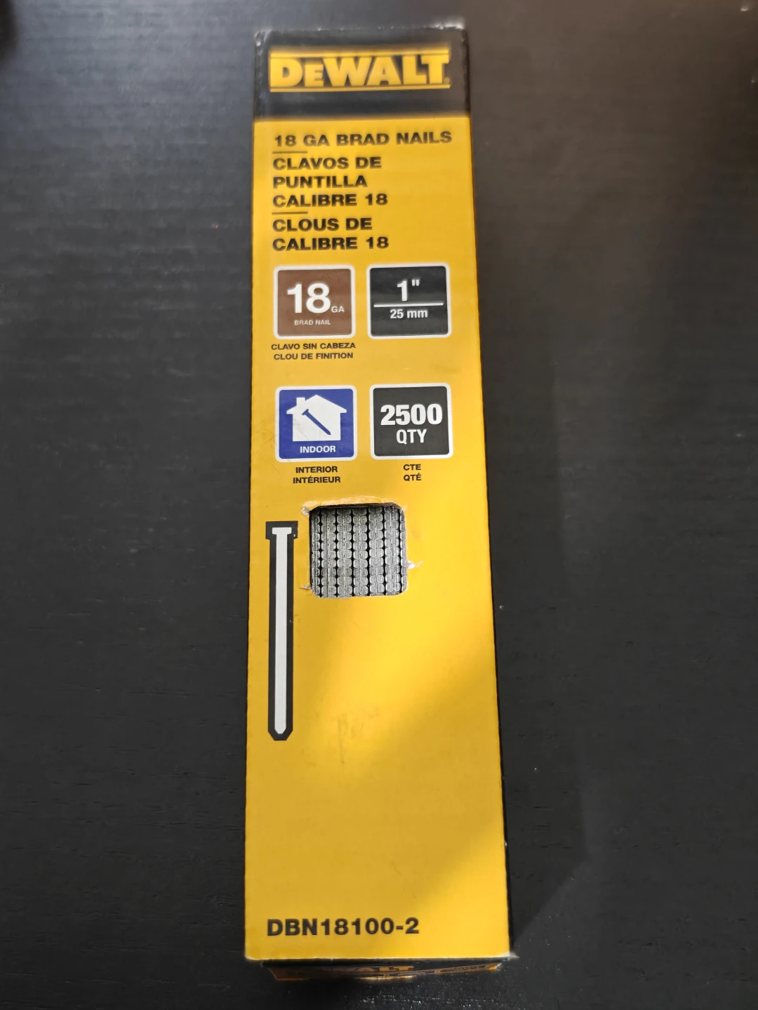 DeWALT 18GA Brad Nails 1"