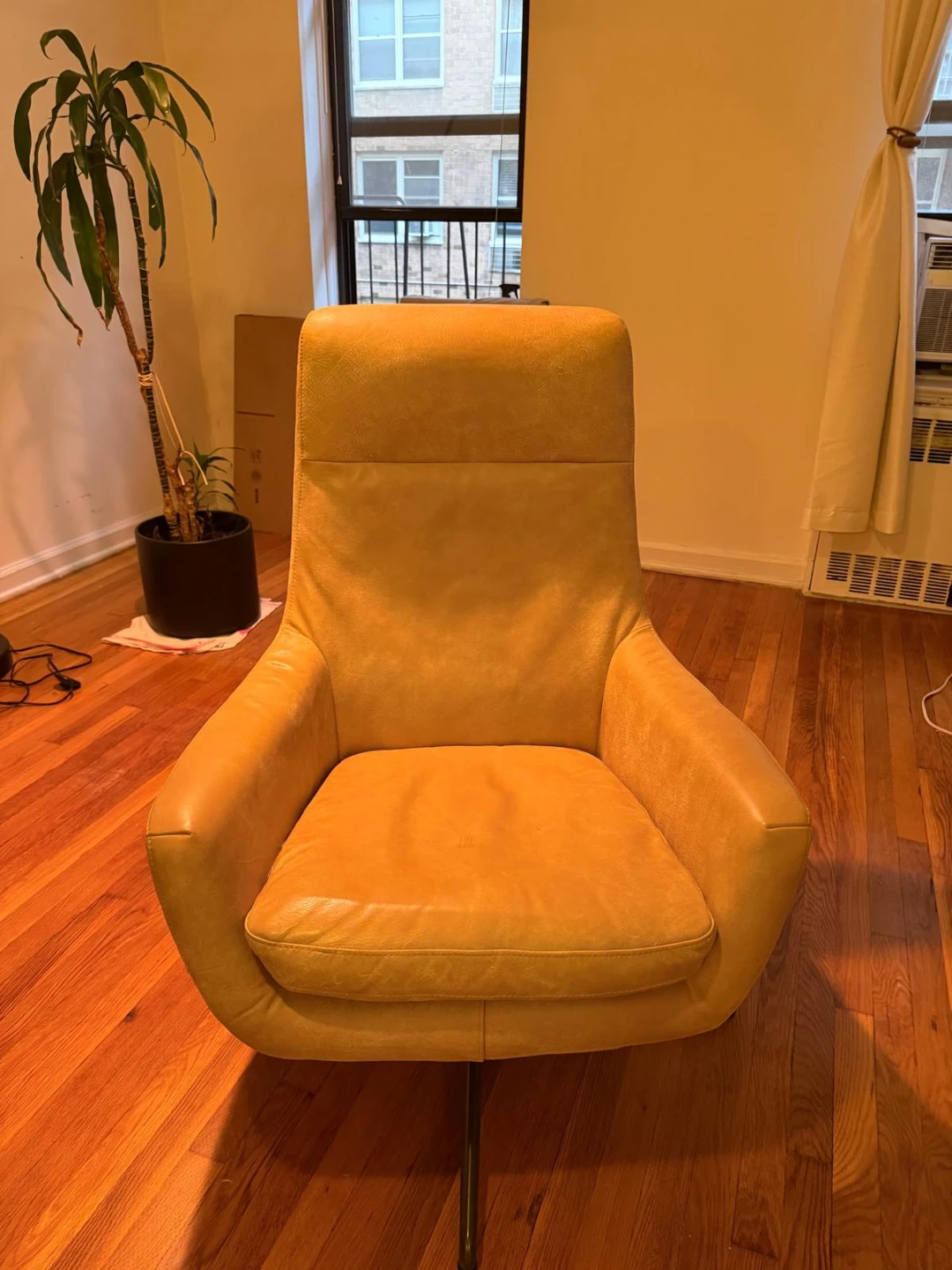Yellow Swivel Armchair