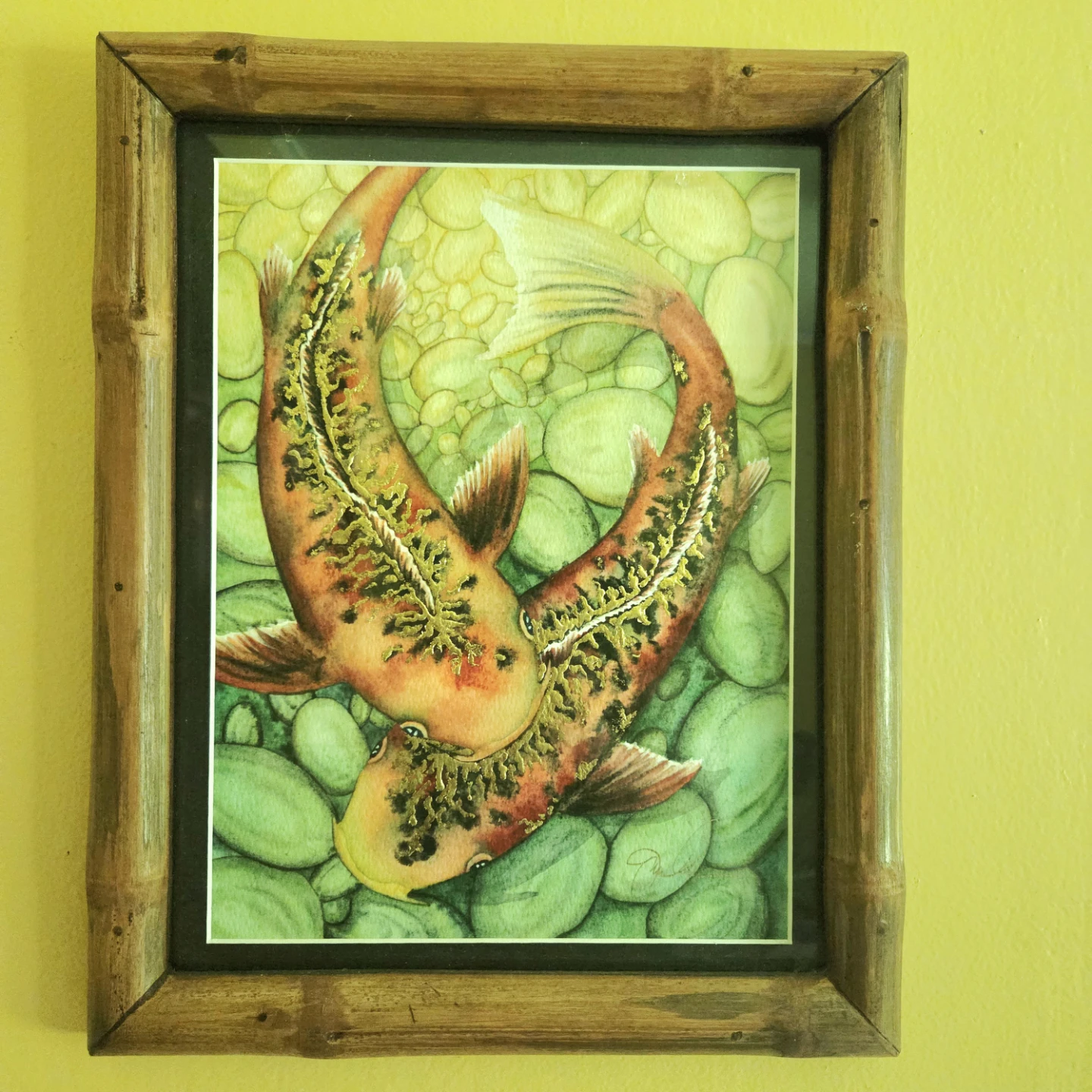 Koi Pair framed picture