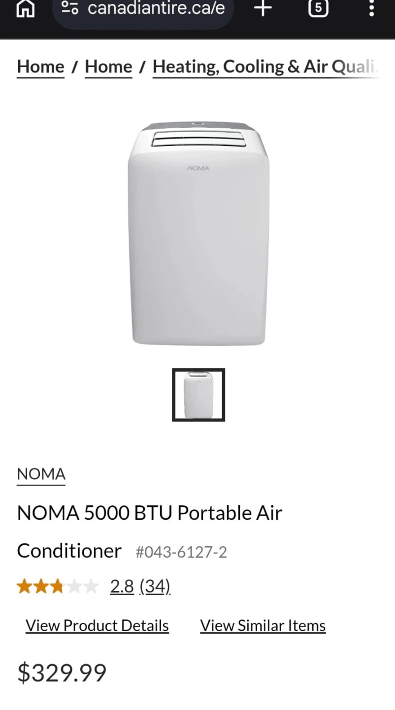 Noma Portable Air Conditioner (Delivery included in price !!!) - photo 5