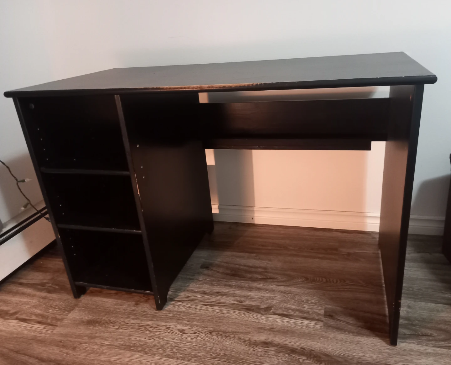 Ikea Black Desk with chair included - photo 3