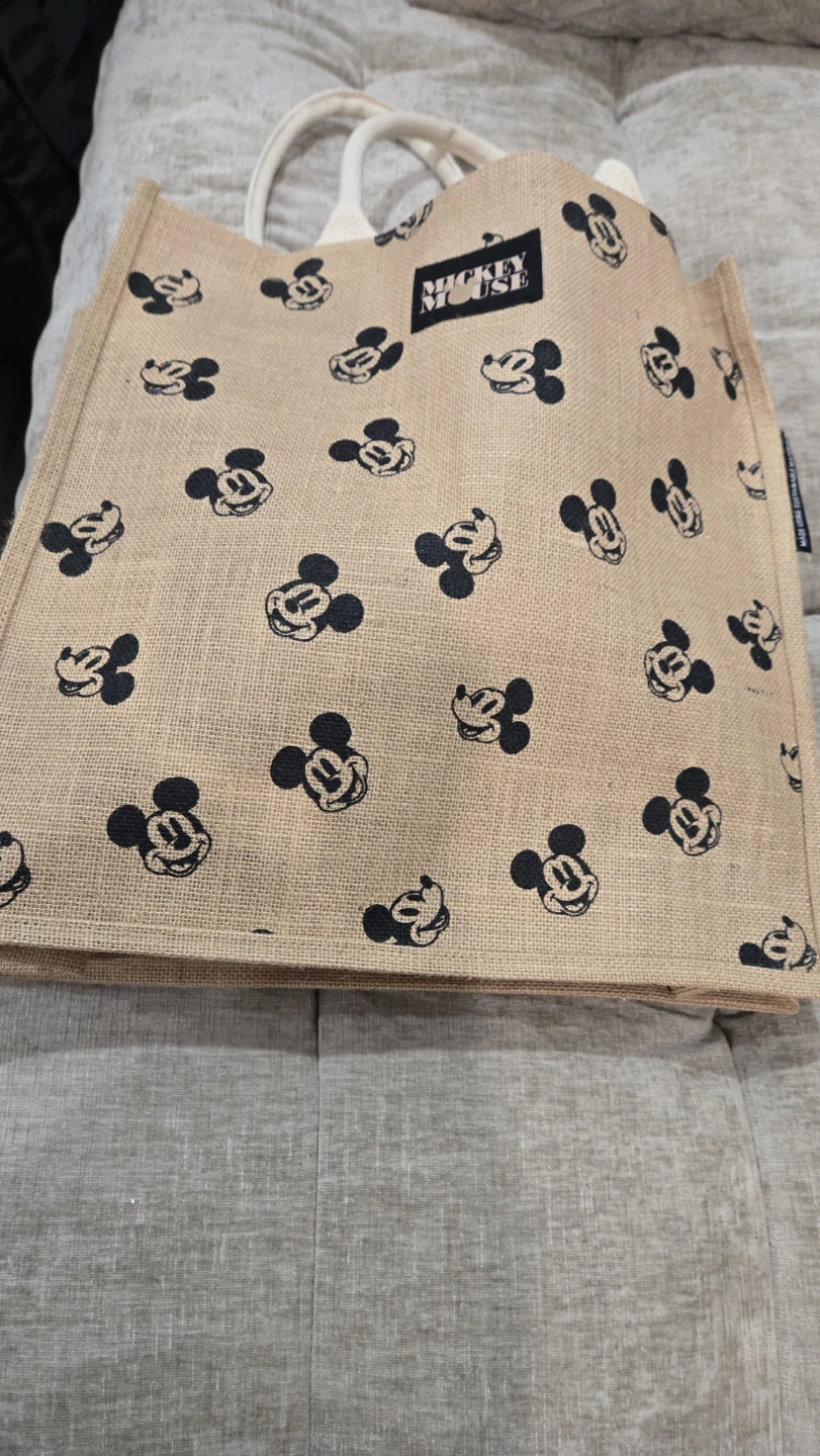 Mickey Mouse Jute Tote Bag