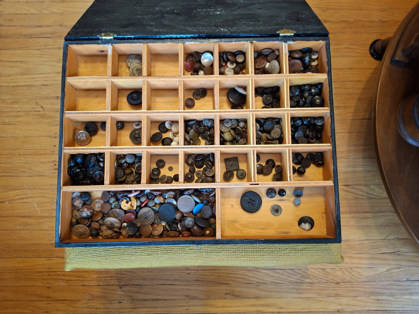 Vintage Button Collection with Wooden Box - photo 2