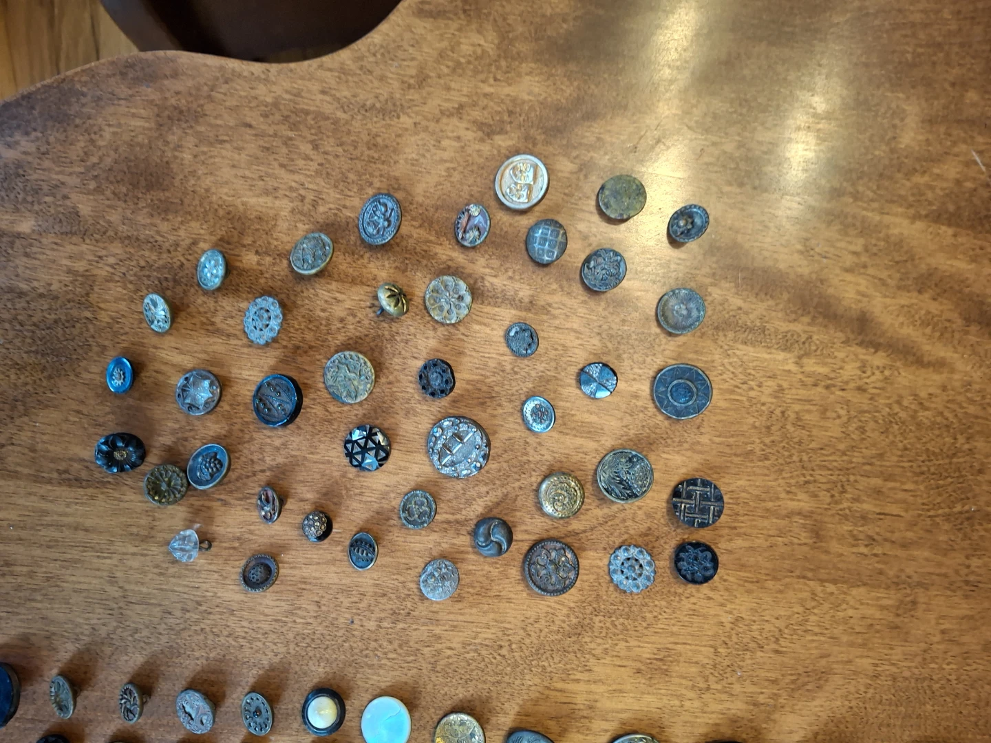 Vintage Button Collection with Wooden Box - photo 3