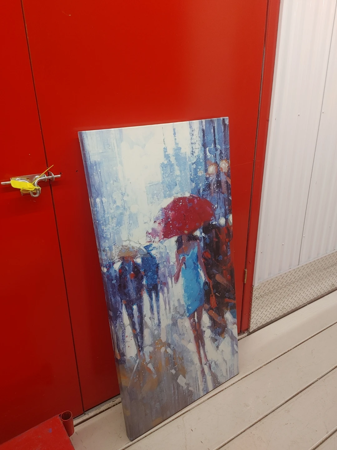 Canvas Wall Art - Woman with Red Umbrella - photo 2