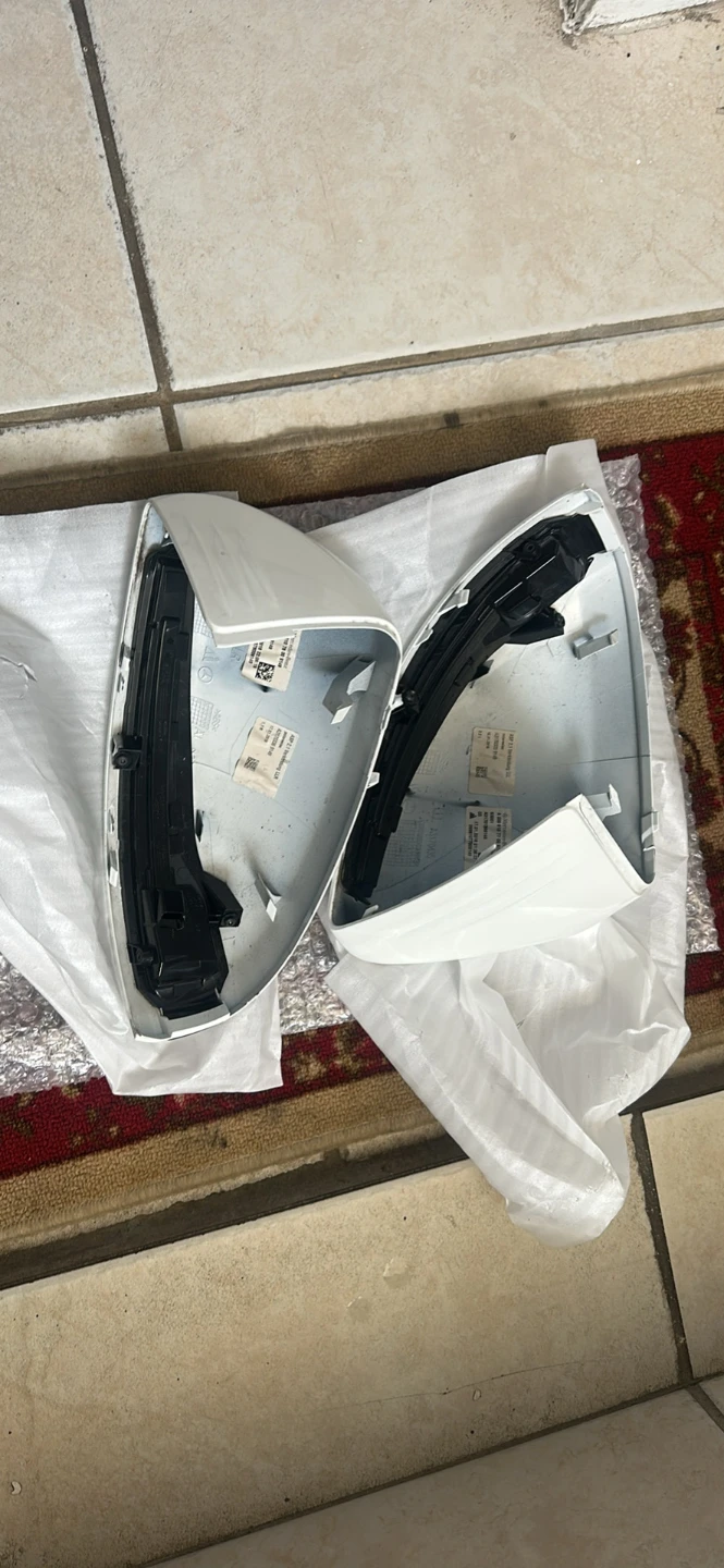 White Side Mirror Covers with LED Turn Signals - photo 2