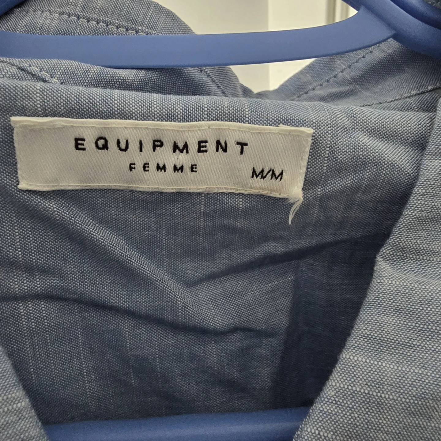 Equipment Femme Blue Chambray Shirt Dress M/M - photo 3