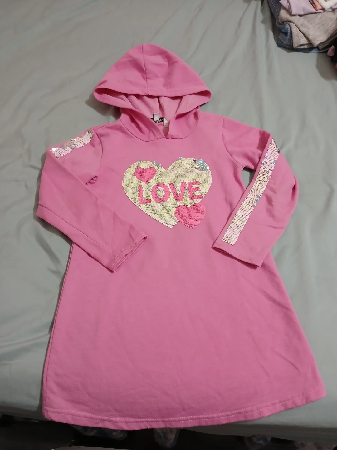 Girls' Clothes Bundle - Denim Dress, Hoodie, Shirt - photo 3