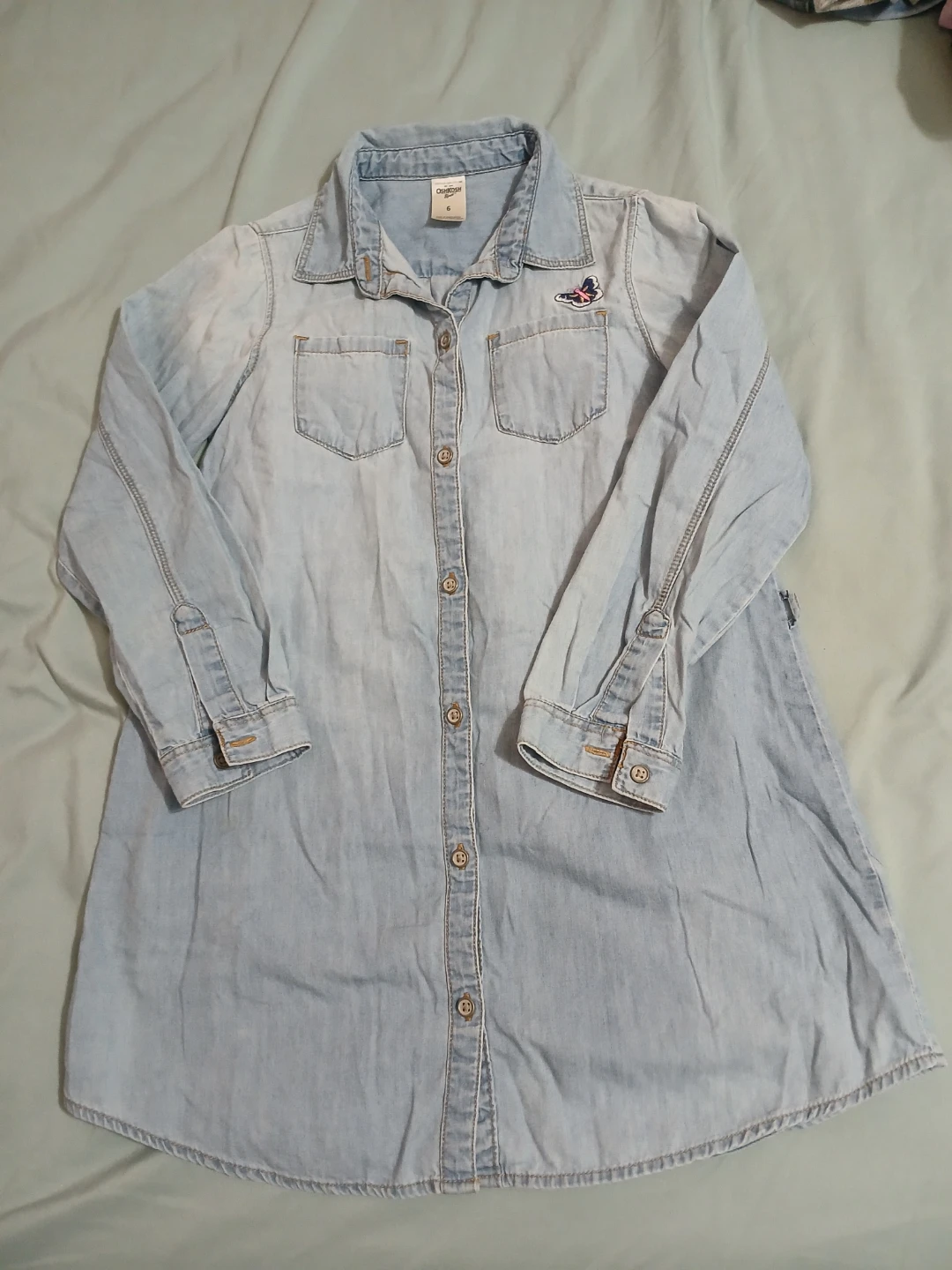 Girls' Clothes Bundle - Denim Dress, Hoodie, Shirt - photo 4