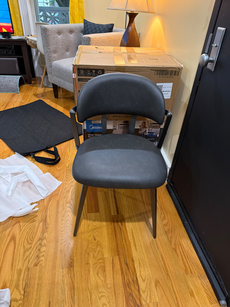 BFZ Mid Century Modern Dining Chairs - Set of 6 - Blackgrey