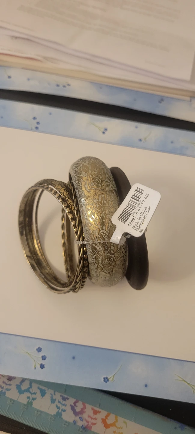 Set of 7 Bangles (Gold-tone, Silver-tone) - photo 3