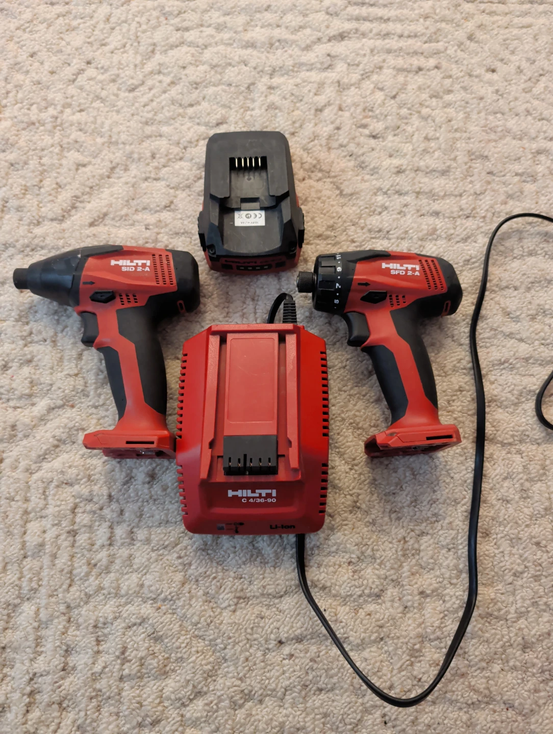 Hilti SFD 2-A and BID 2-A Cordless Drills with Charger