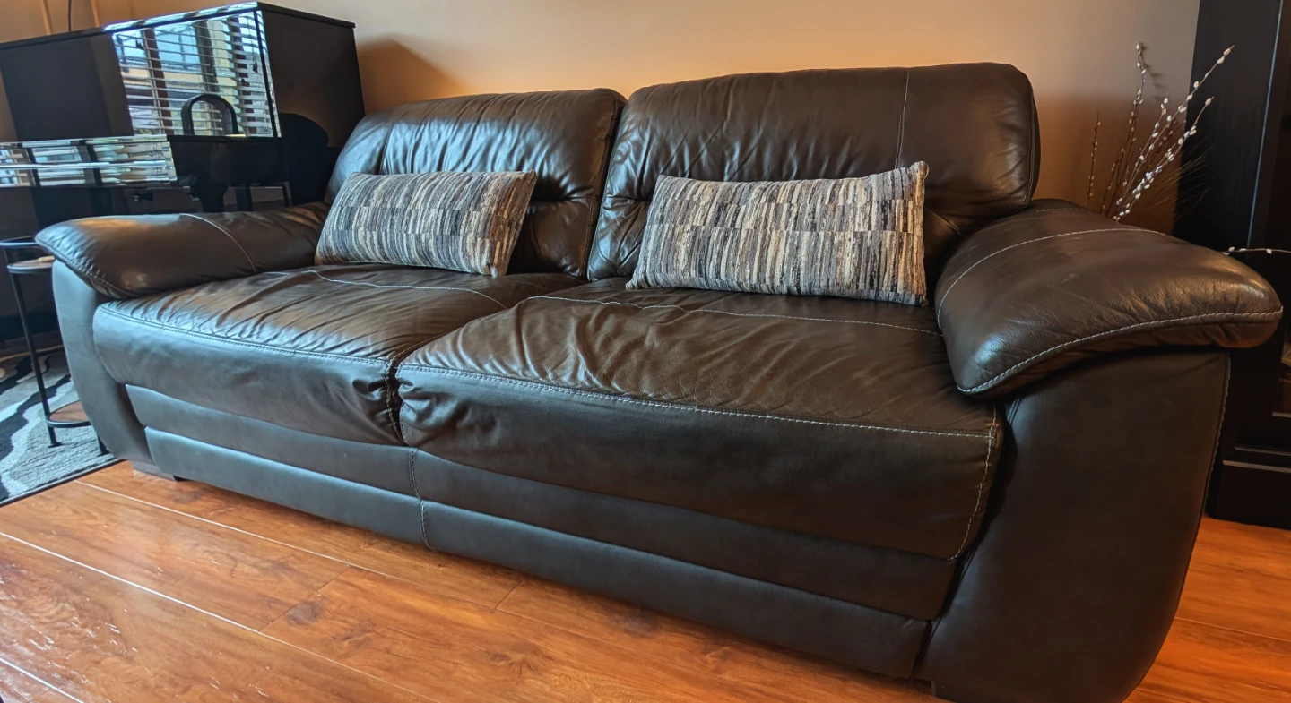 BOAL Contemporary Leather & Vinyl Sofa - 85" / 216cm - photo 5