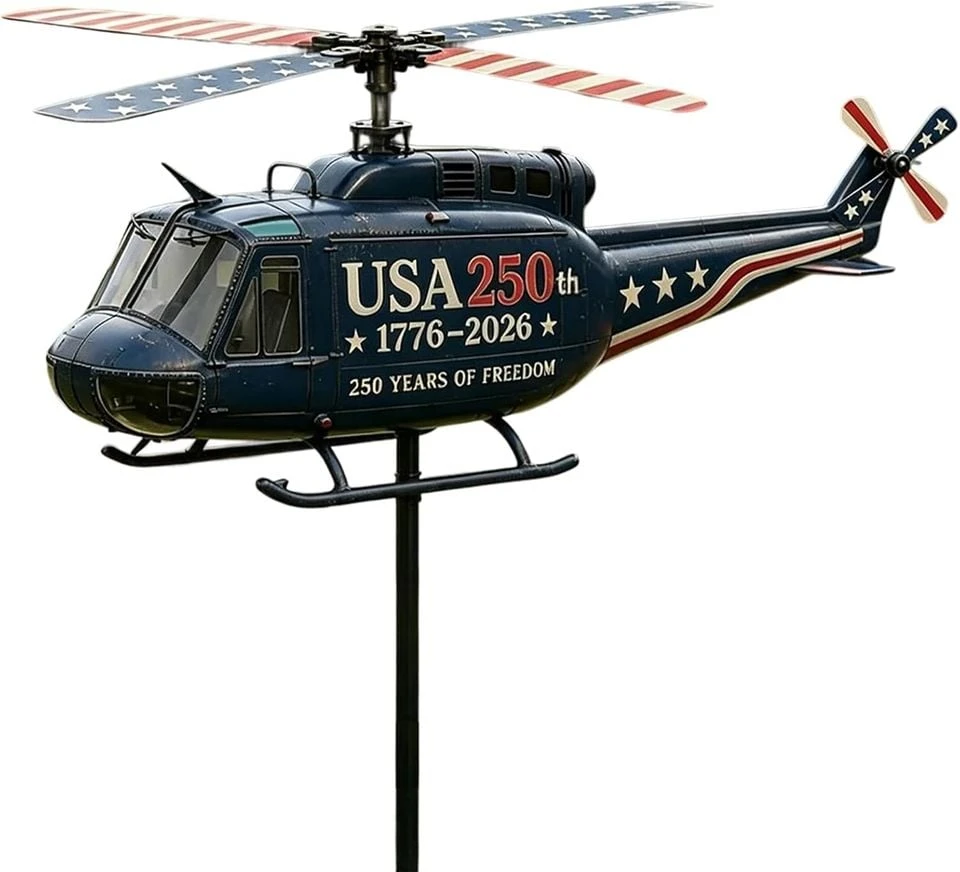 USA 250th Helicopter Decoration 1776-2026 windmill
