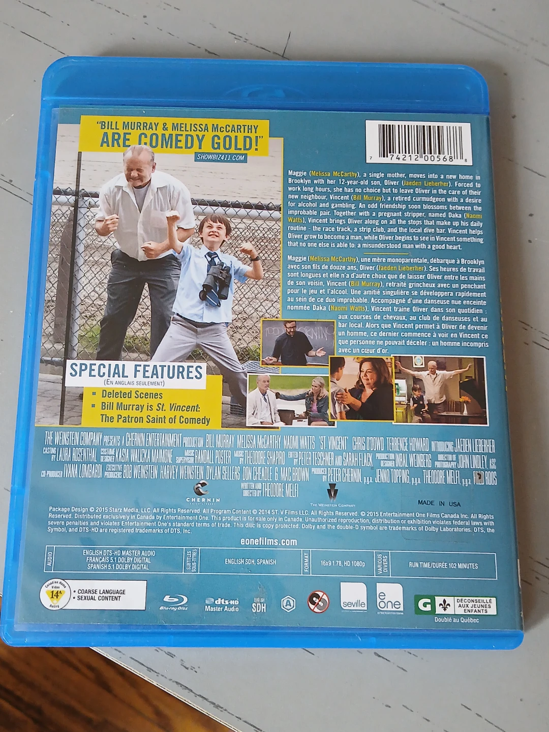 St. Vincent Blu-ray Movie - photo 3