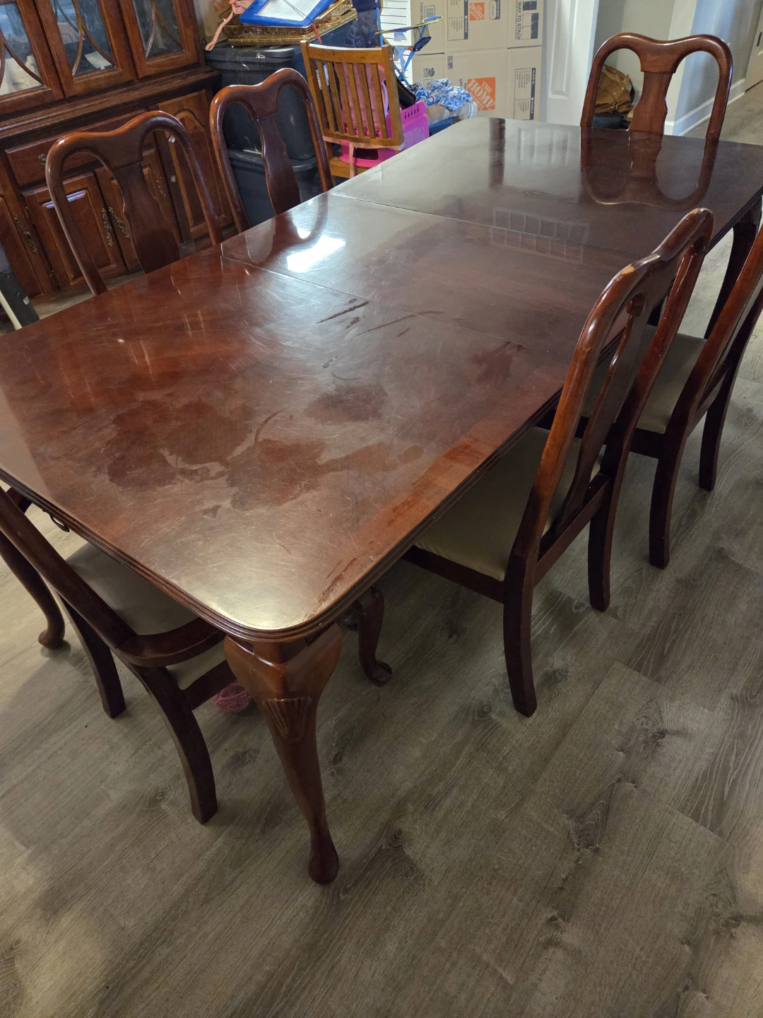 Dining table with china cabinets