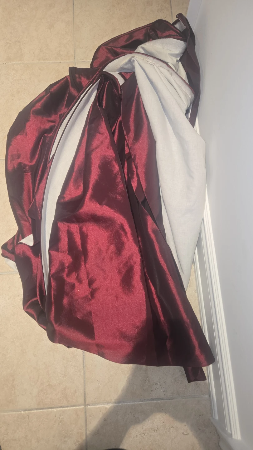 Burgundy Decorative Fabric Panel Drape - photo 5