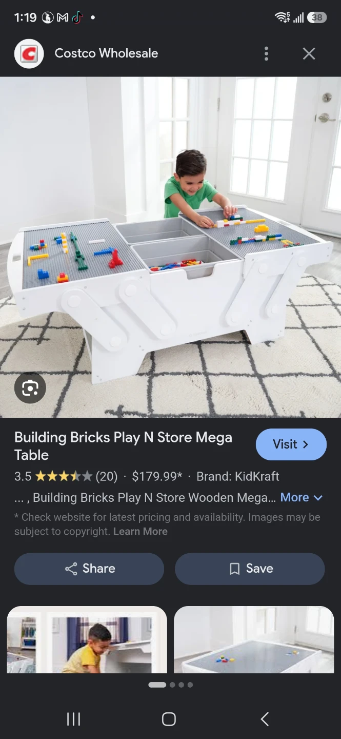 Lego table with fold out storage - photo 2