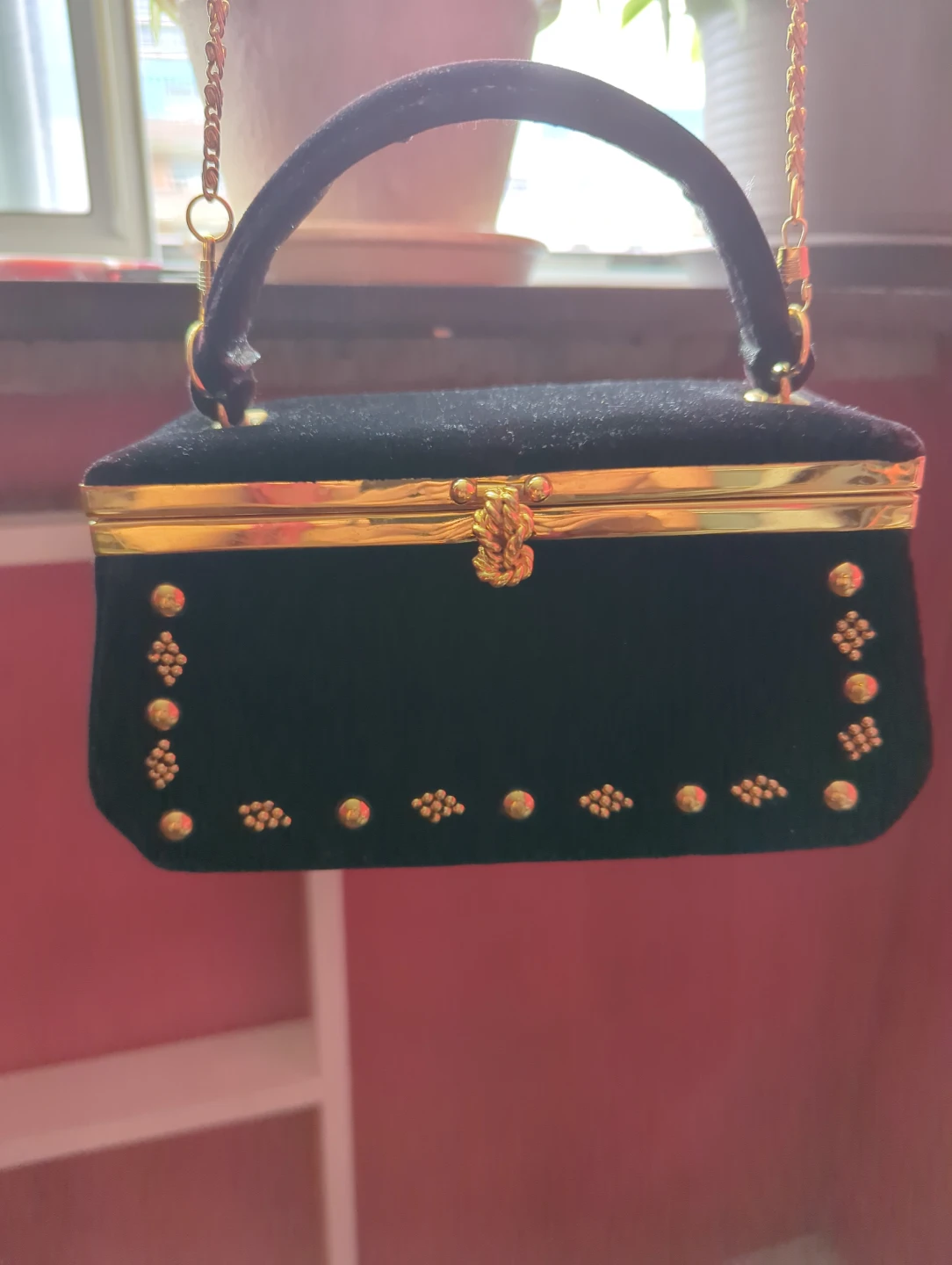 Farnell Paris Black Velvet Evening Bag