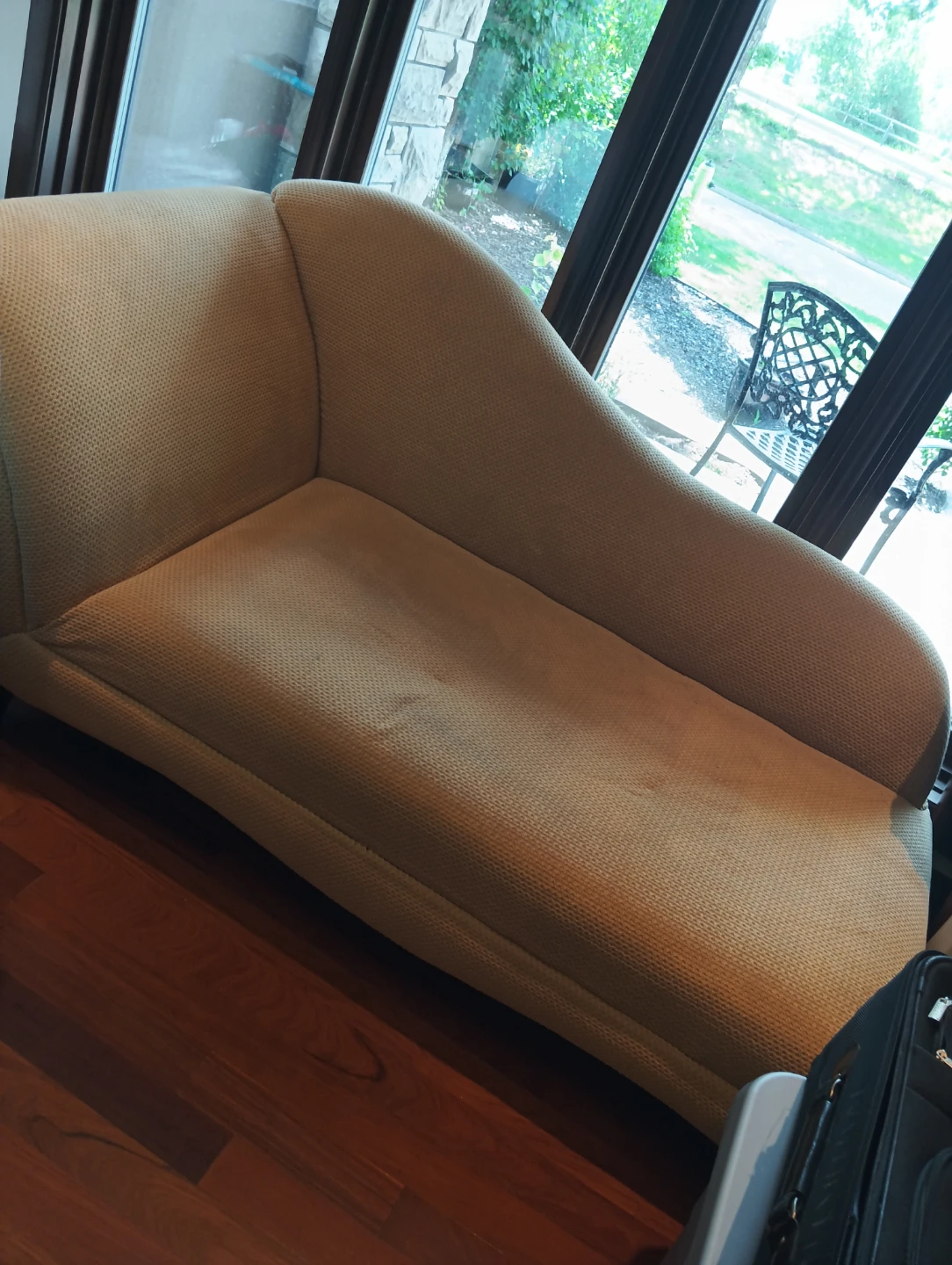 Beige Chaise Lounge Chair