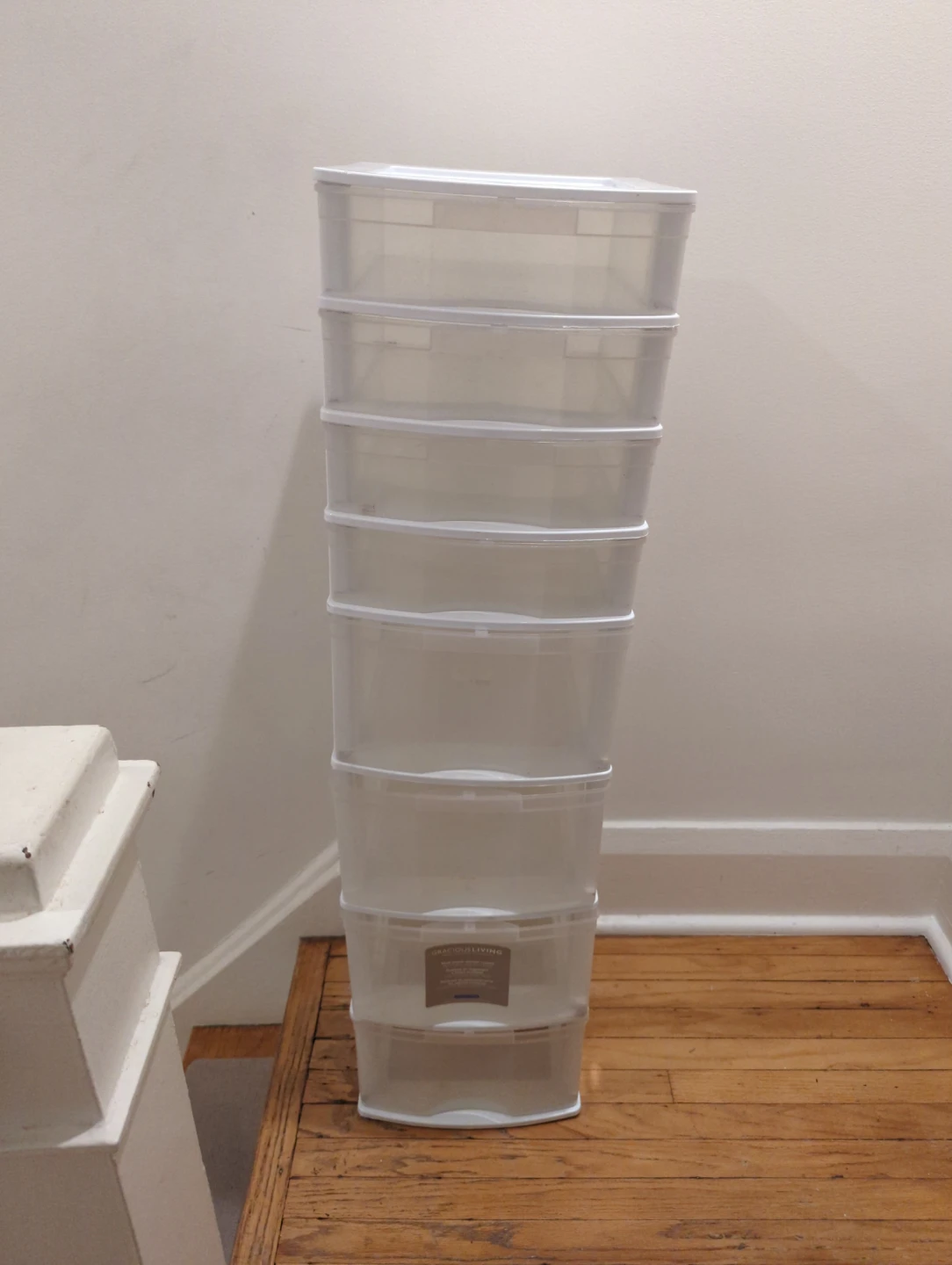 Clear 8-Drawer Storage Unit