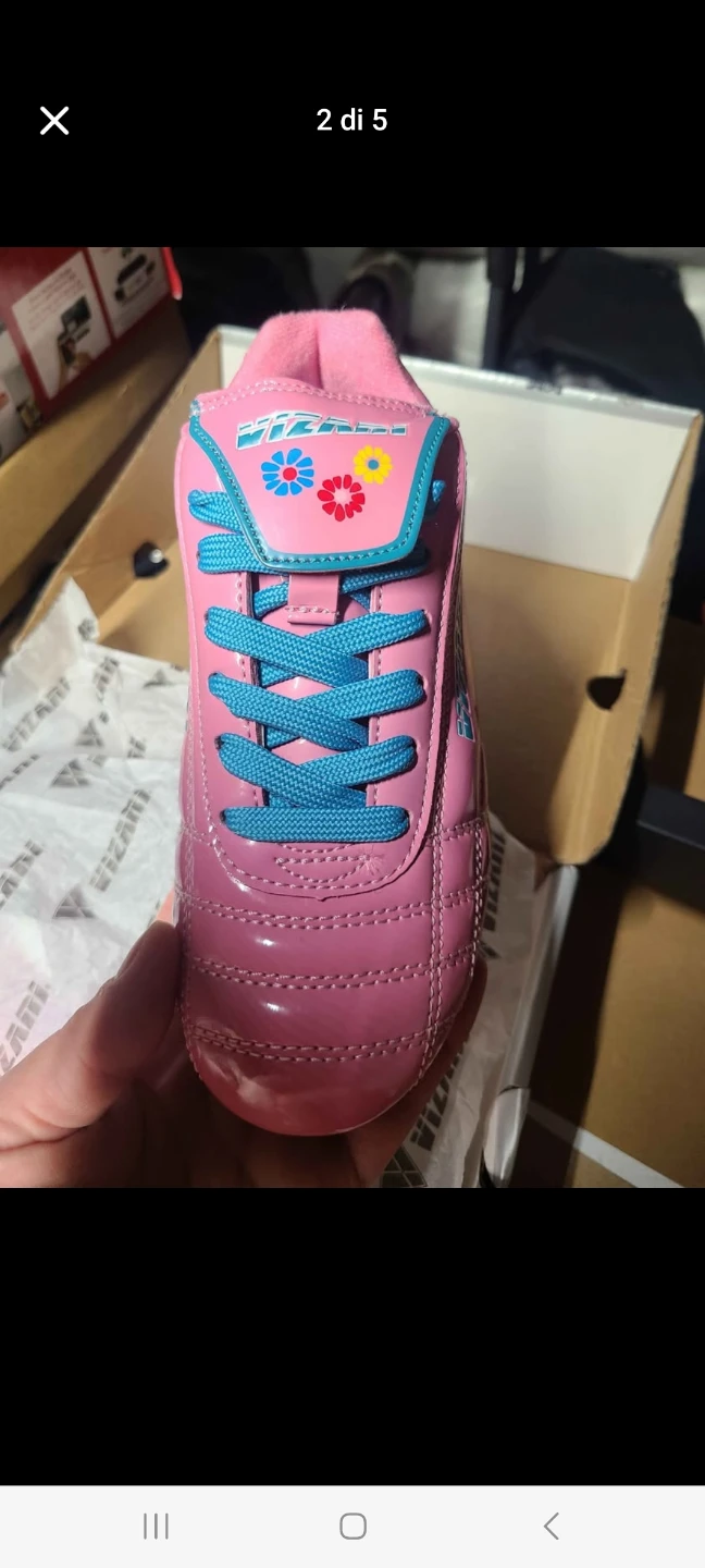 VIZARI Pink Soccer Cleats with Flowers - photo 2