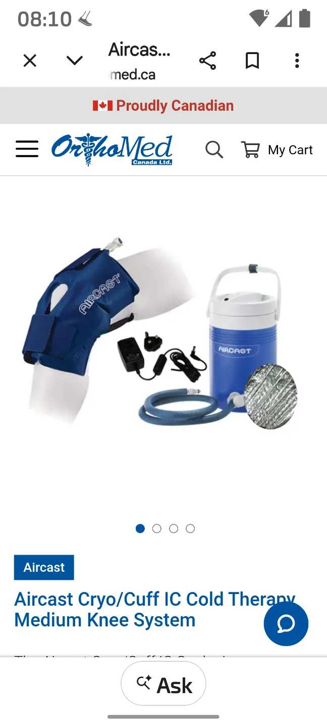 Aircast Cryo/Cuff IC Cold Therapy Medium Knee System