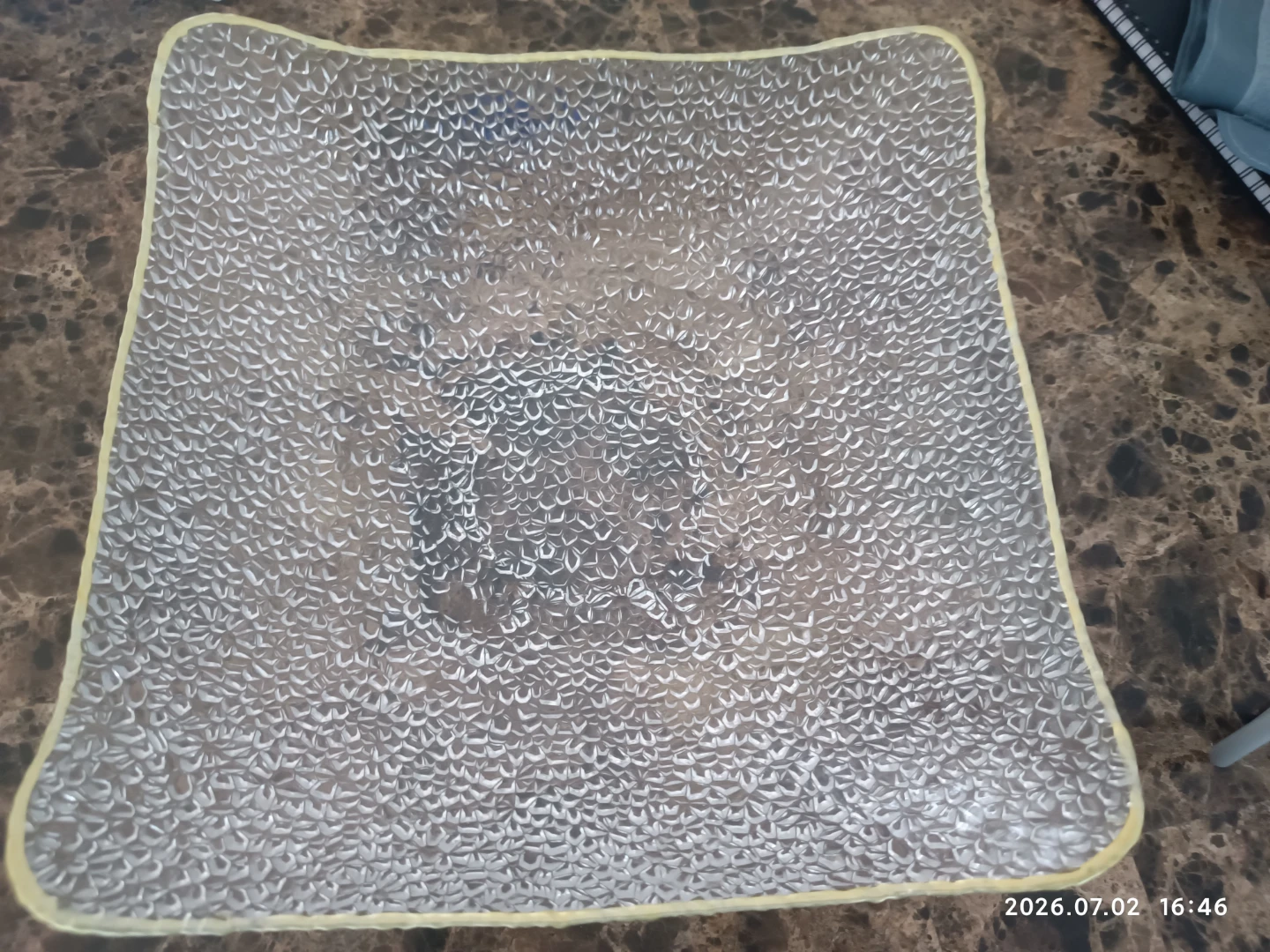 Textured Glass Serving Dish