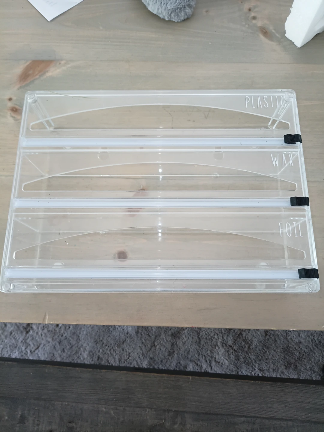 Clear Plastic Wrap, Wax Paper, and Foil Dispenser