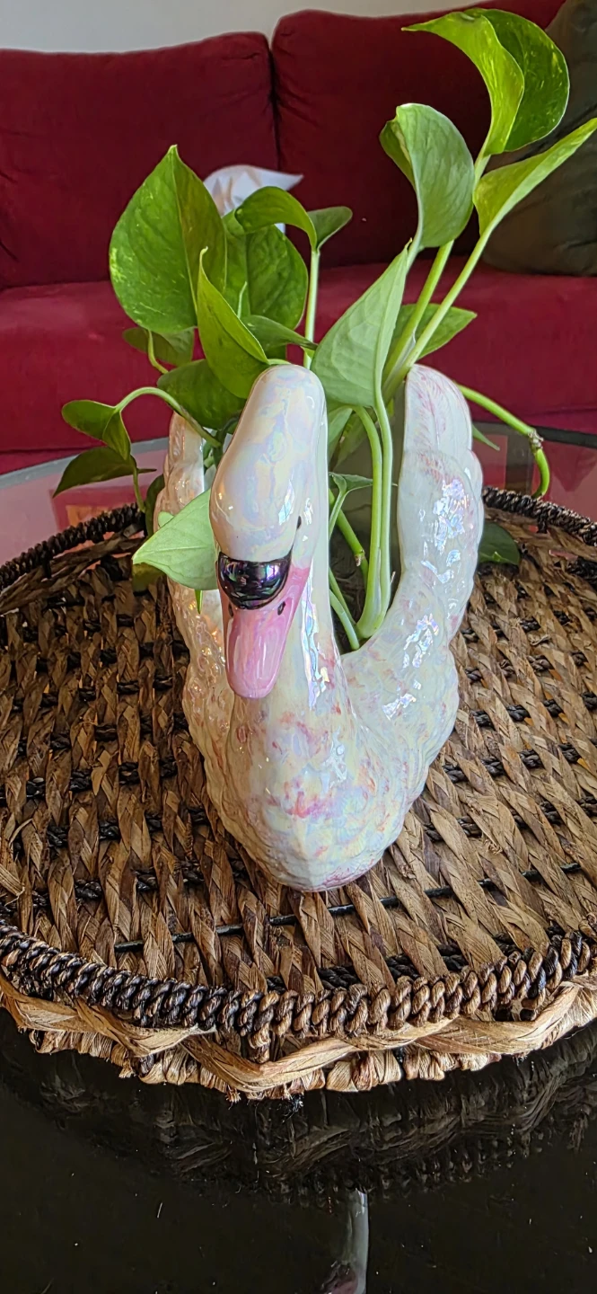 Ceramic Swan Planter Pot
