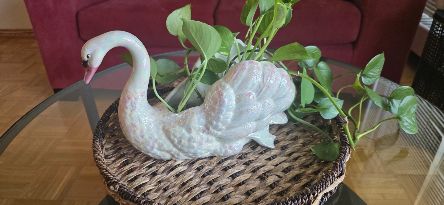 Ceramic Swan Planter Pot - photo 3
