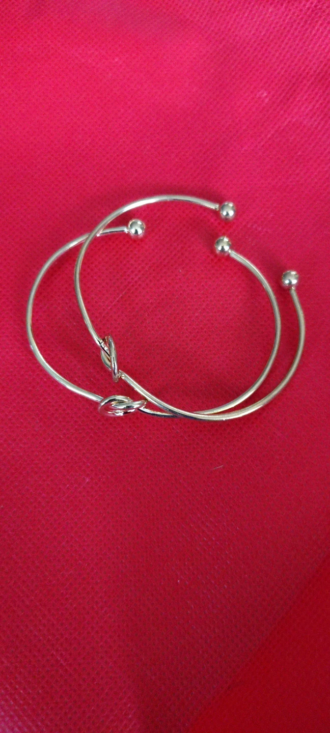 Set of 2 Gold-Tone Knot Bracelets