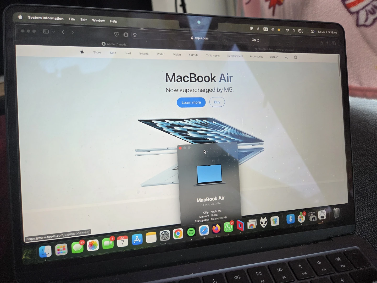 2024 Apple MacBook Air M3 13 inch 16GB RAM/256GB SSDaptop - photo 2