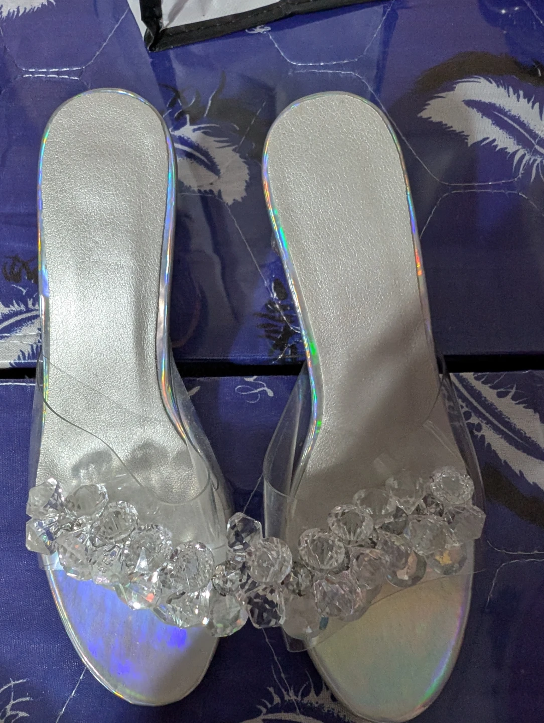 Women's Clear Heeled Sandals Size 36 - photo 4