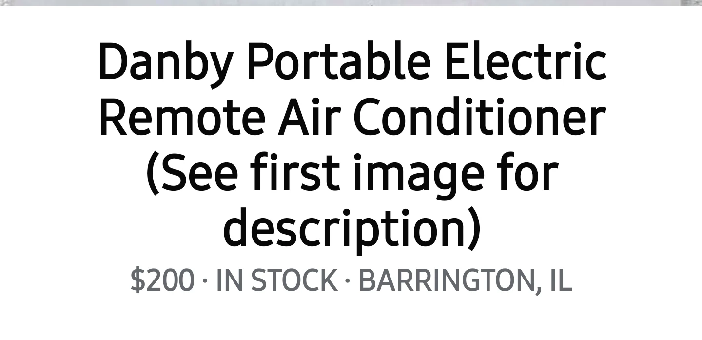 Danby Portable Air Conditioner