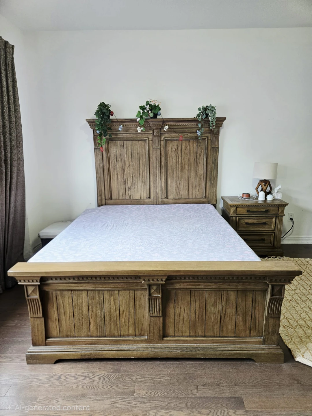 Solid Wood King Size Bed Frame