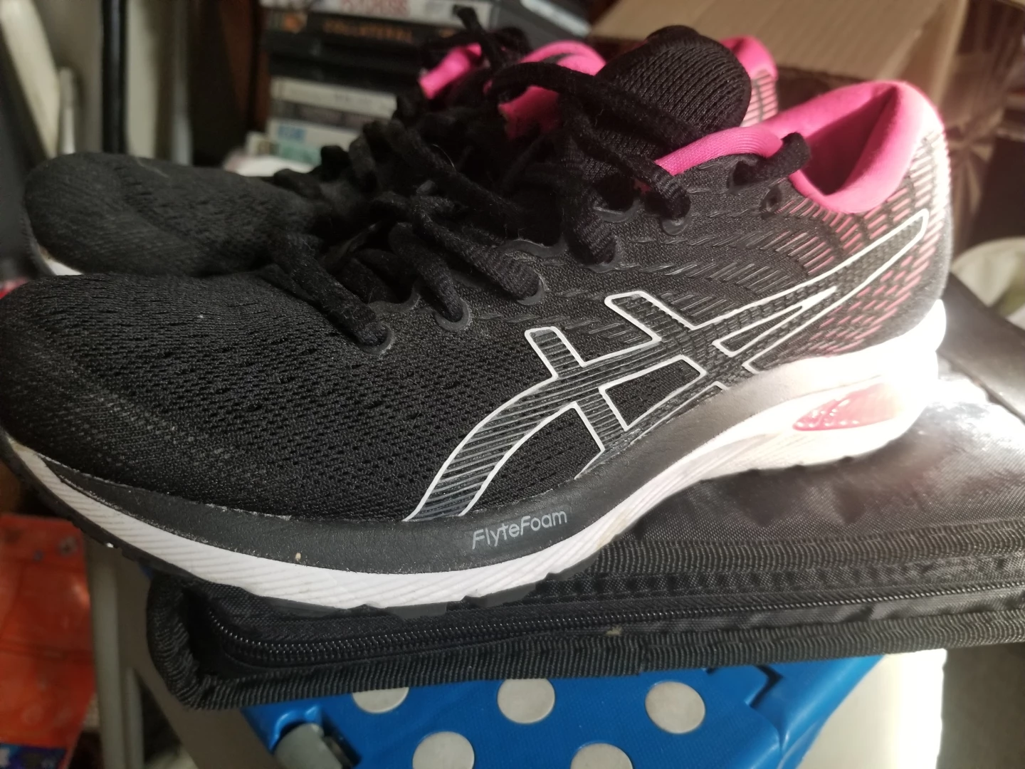 ASICS Women's Black Pink Running Shoes