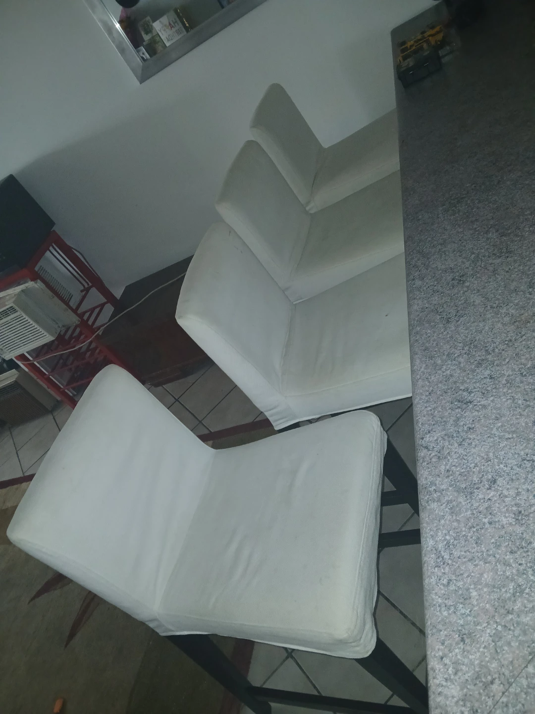 White Upholstered Bar Stools (Set of 4) - photo 3